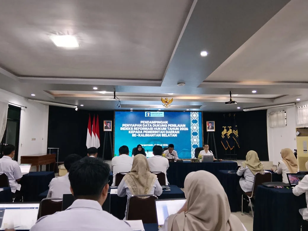 Pendampingan Penyiapan Data Dukung Penilaian Indeks Reformasi Hukum 2026 bagi Pemerintah Daerah se-Kalimantan Selatan