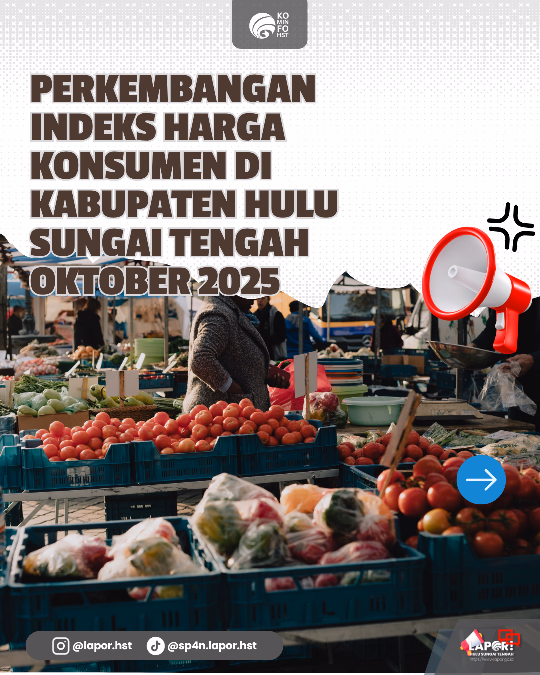 Preview infografis: Perkembangan Indeks Harga Konsumen di Kabupaten Hulu Sungai Tengah Oktober 2025