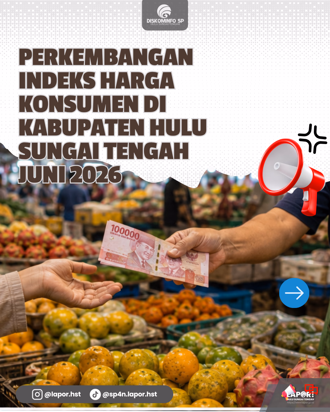 Perkembangan Indeks Harga Konsumen di Kabupaten Hulu Sungai Tengah Juni 2026